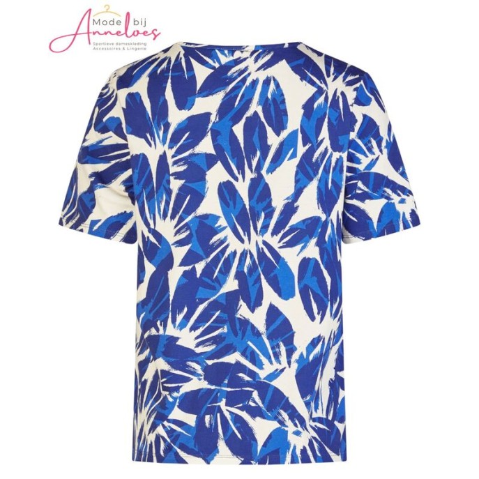 Barbara Lebek shirt 5768 Kobalt ecru